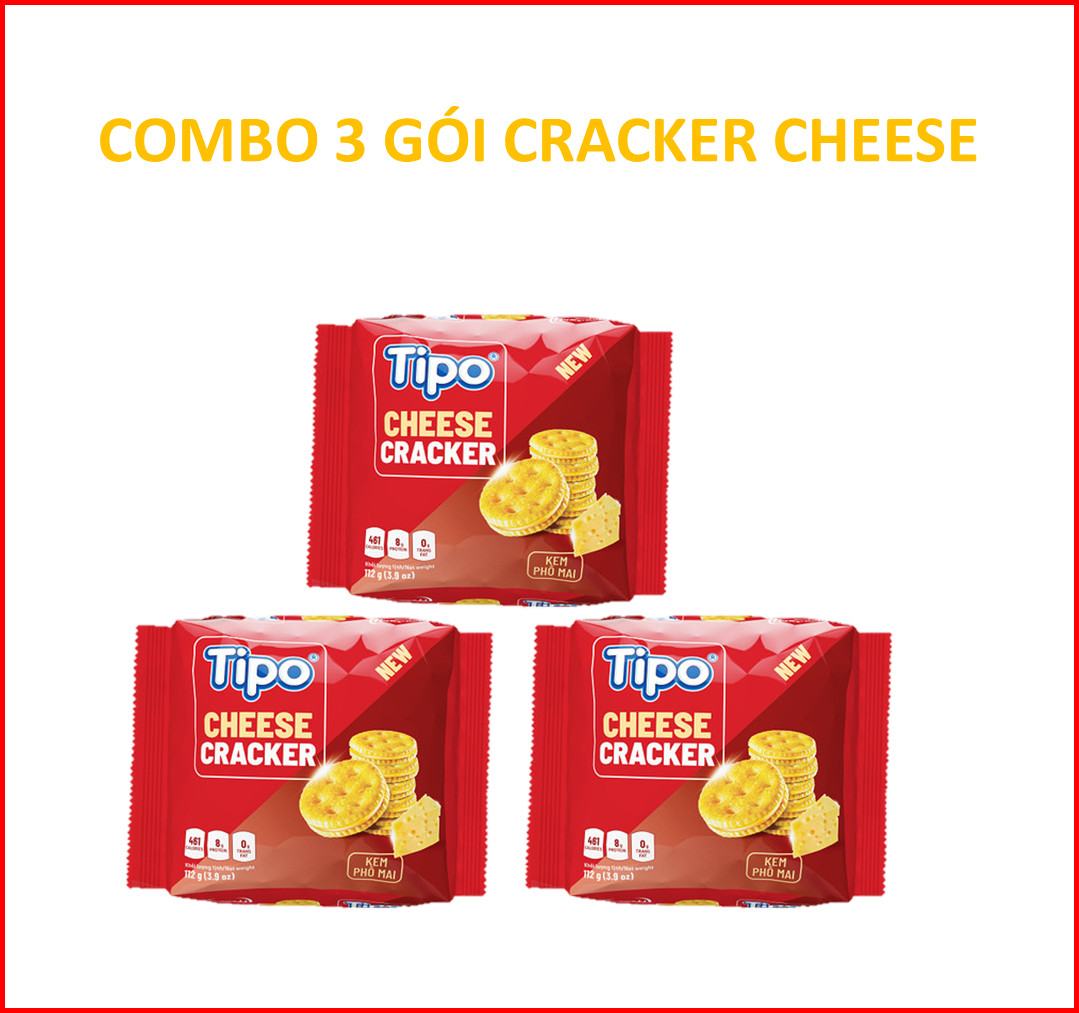 Combo 3 gói Bánh Tipo Cracker Cheese