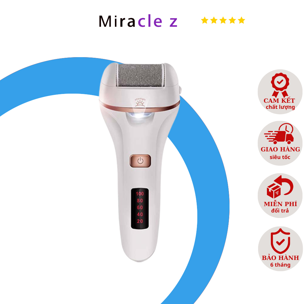 Máy mài tế bào chết gót chân màn hình led 506r máy chà gót chân pin sạc kèm 2 đầu mài