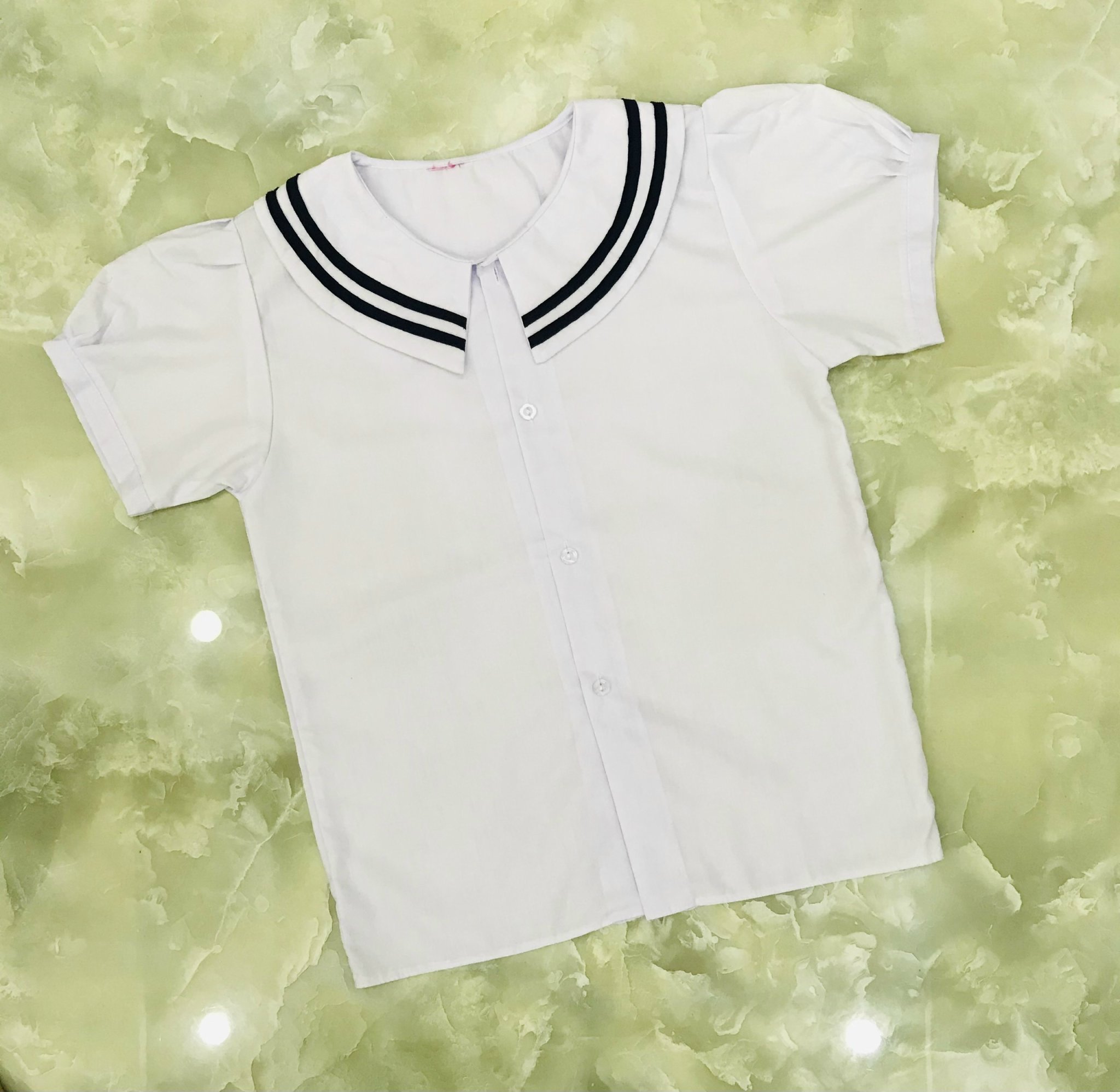 Áo học sinh cấp 1 cho bé gái chất kate kiểu dáng xinh xắn L&L kid