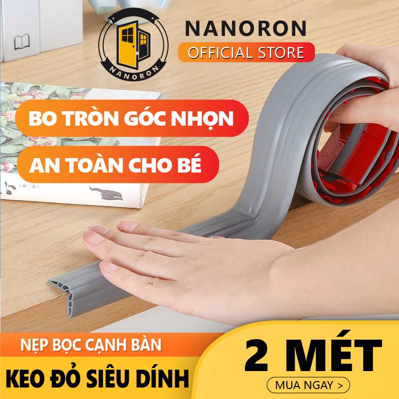 Dải băng mút xốp chống va chạm dùng bọc cạnh gương cạnh bàn cạnh tủ đa năng NANORON Cuộn silicon siêu bền chống va chạm an toàn cho bé