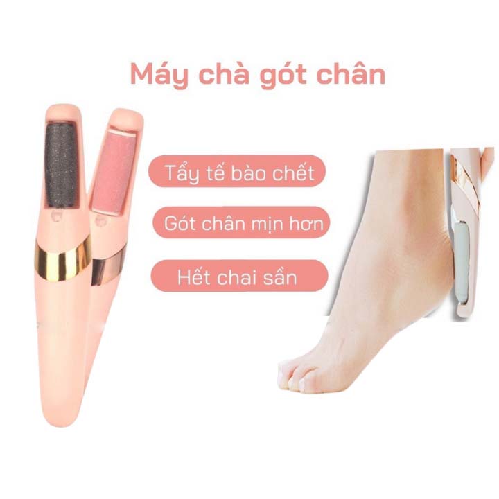 Máy chà gót chân tẩy da chết bàn chân máy chà gót hàn quốc chính hãng eiectric pedi tẩy tế bào chết cho tiệm nail, cá nhân tại nhà tẩy tế bào chết sạc pin tích điện 2 đầu mài