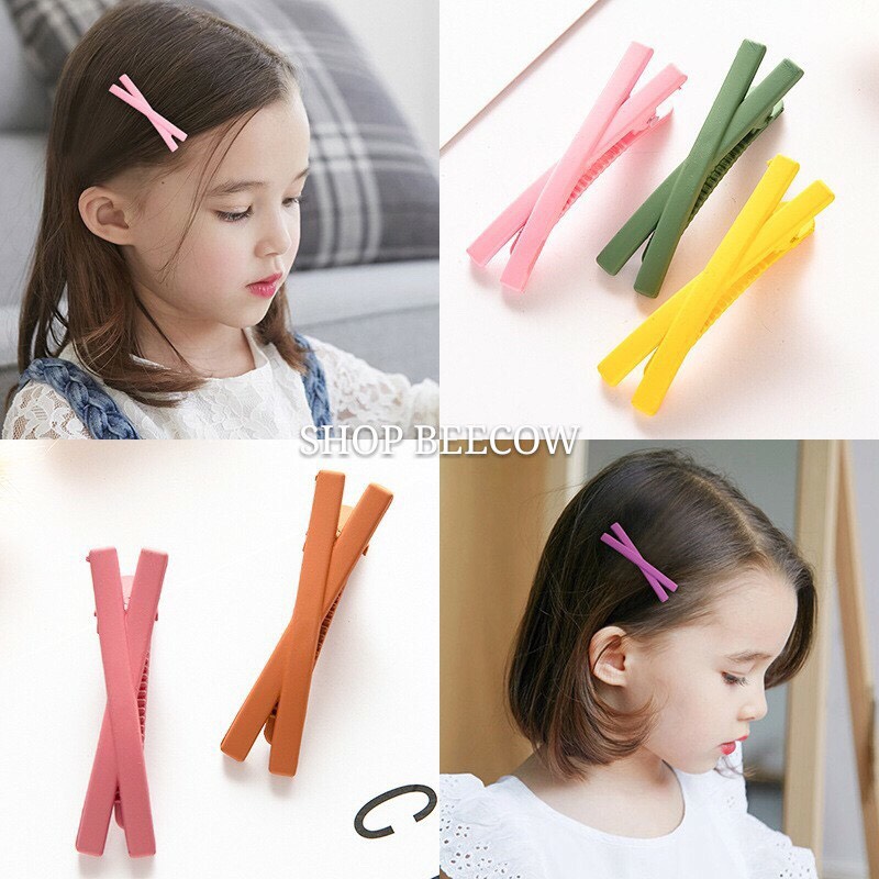 [LẺ 1 CÁI] HOT TREND  KẸP TÓC MỎ VỊT KIỂU VINTAGE CHỮ X SHOP BEECOW