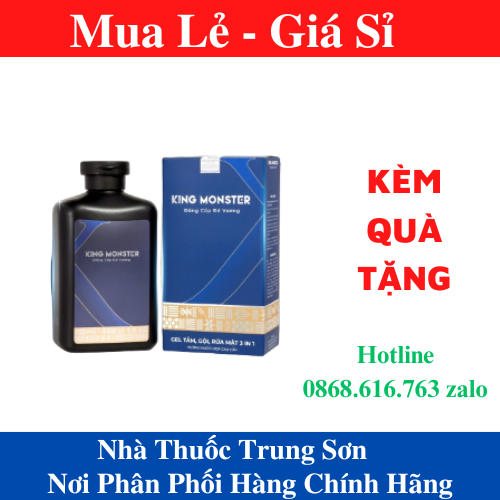 [CHÍNH HÃNG - HOÀN TIỀN] Sữa tắm gội KING MONSTER - KING MONSTER 3 in 1 Hương nước hoa cao cấp