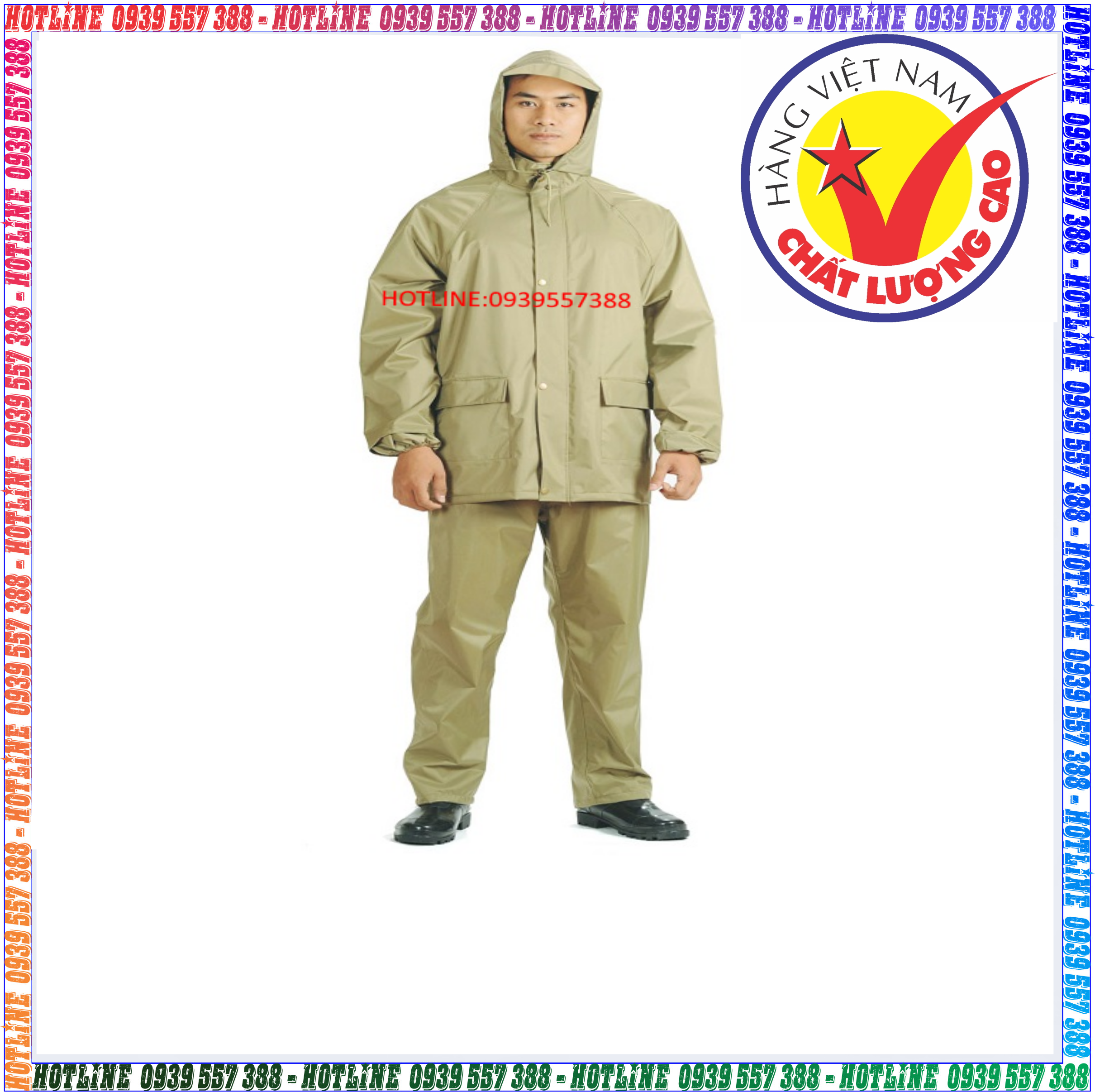 ÁO MƯA BỘ QUÂN - NHU VẢI DÙ