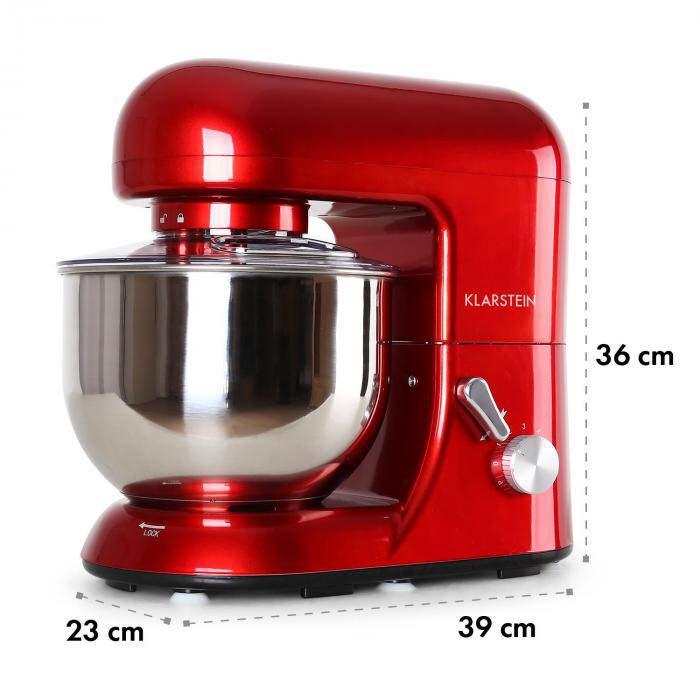 Máy đánh trứng trộn bột Klarstein Bella Rossa 1200W 5,2L