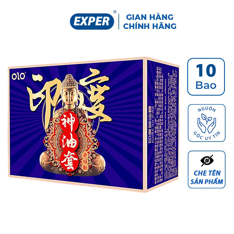 Bao cao su size nhỏ 49mm OLO g'exlife Xanh Phật, bcs 001 siêu mỏng kéo dài quan hệ