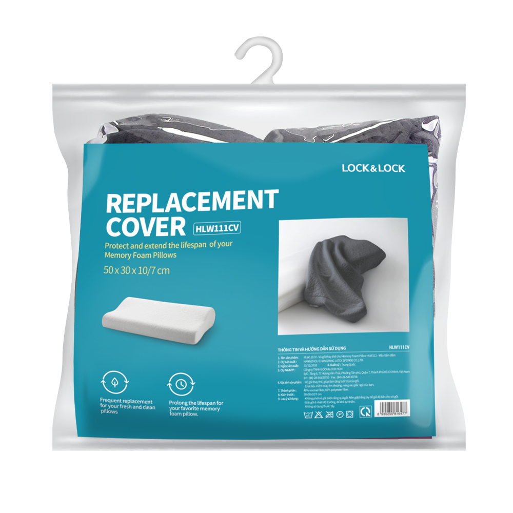 Vỏ áo gối nằm Lock&Lock thay thế cho gối ngủ HLW111