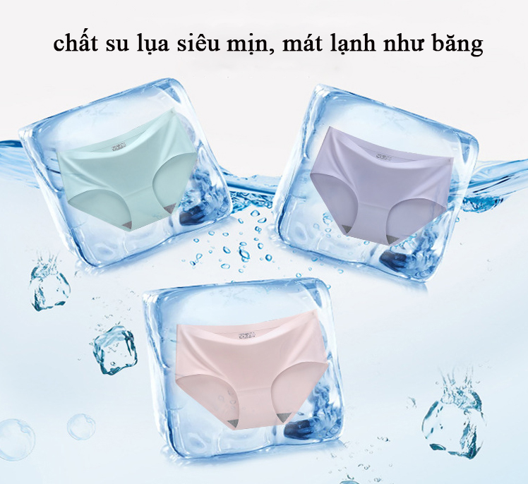 Bộ 3 chiếc quần lót su đúc lưng thấp không đường may siêu mịn mát (freesize 40 - 53kg) - Quần sịp nữ - quần lót nữ su đúc ép mượt siêu đẹp - EMY N03