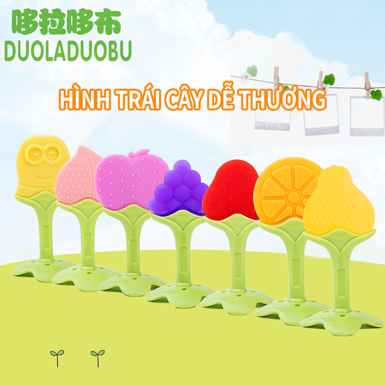 23MY6038 Ngậm nướu ba chiều trái cây Doradobu Ngậm nướu ba chiều hoàn toàn bằng silicon cho bé