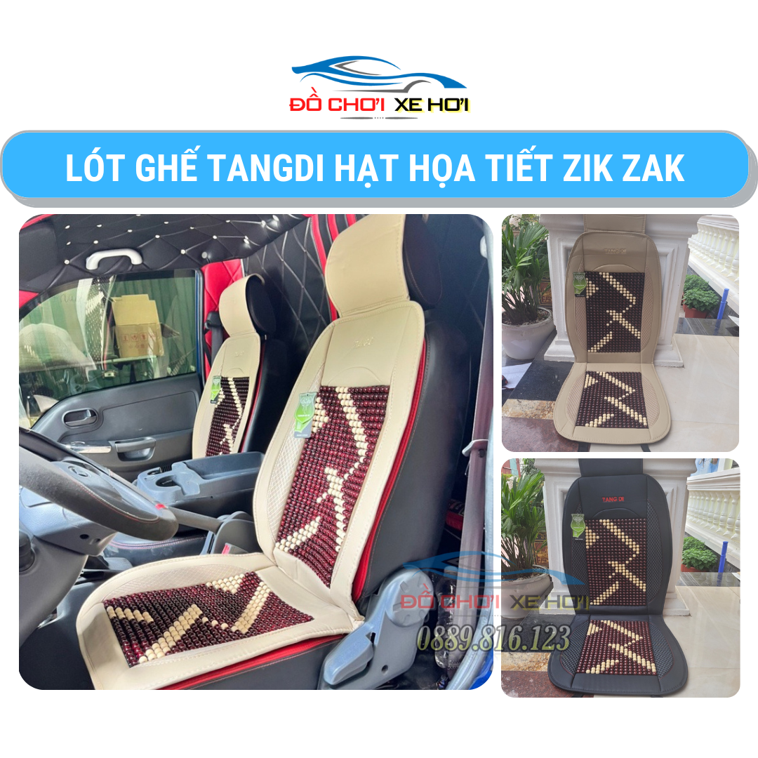 Lót ghế Tangdi hạt họa tiết zik zak cho xe ô tô, xe hơi , chống nóng mɑssage Cao Cấp - Hàng Xịn