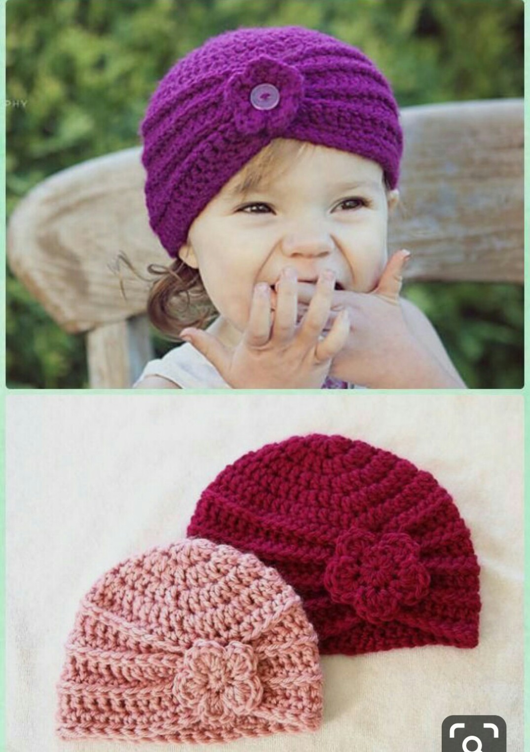 Nón len cho bé gái (gắn nơ , hoa) cho bé từ 3 tháng  đến 1 tuổi