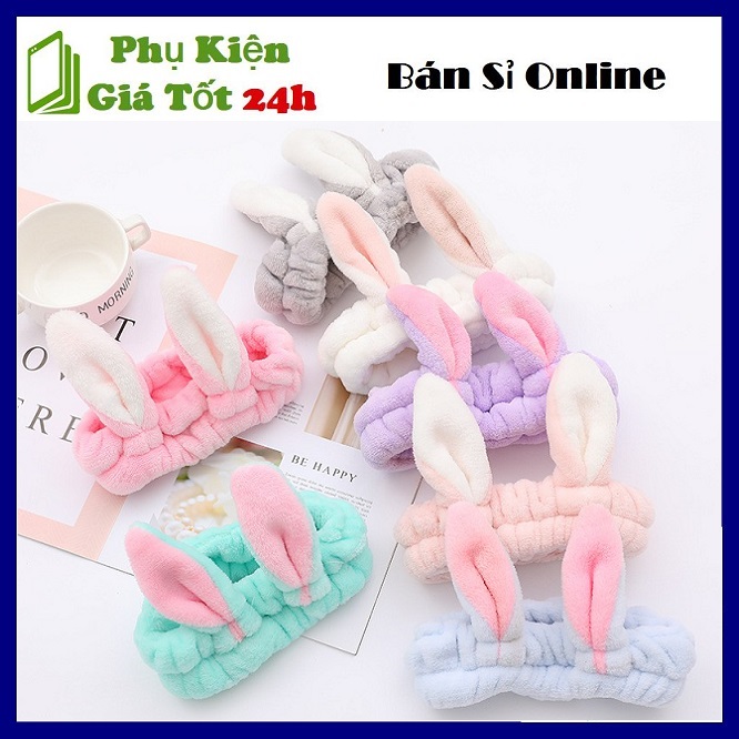 Băng Đô Tai Thỏ 3D Vải Nhung - Dày Chắc Chắn Mềm Mịn - Siêu Bền - Băng đô make up băng đô tai thỏ băng đô Hàn quốc