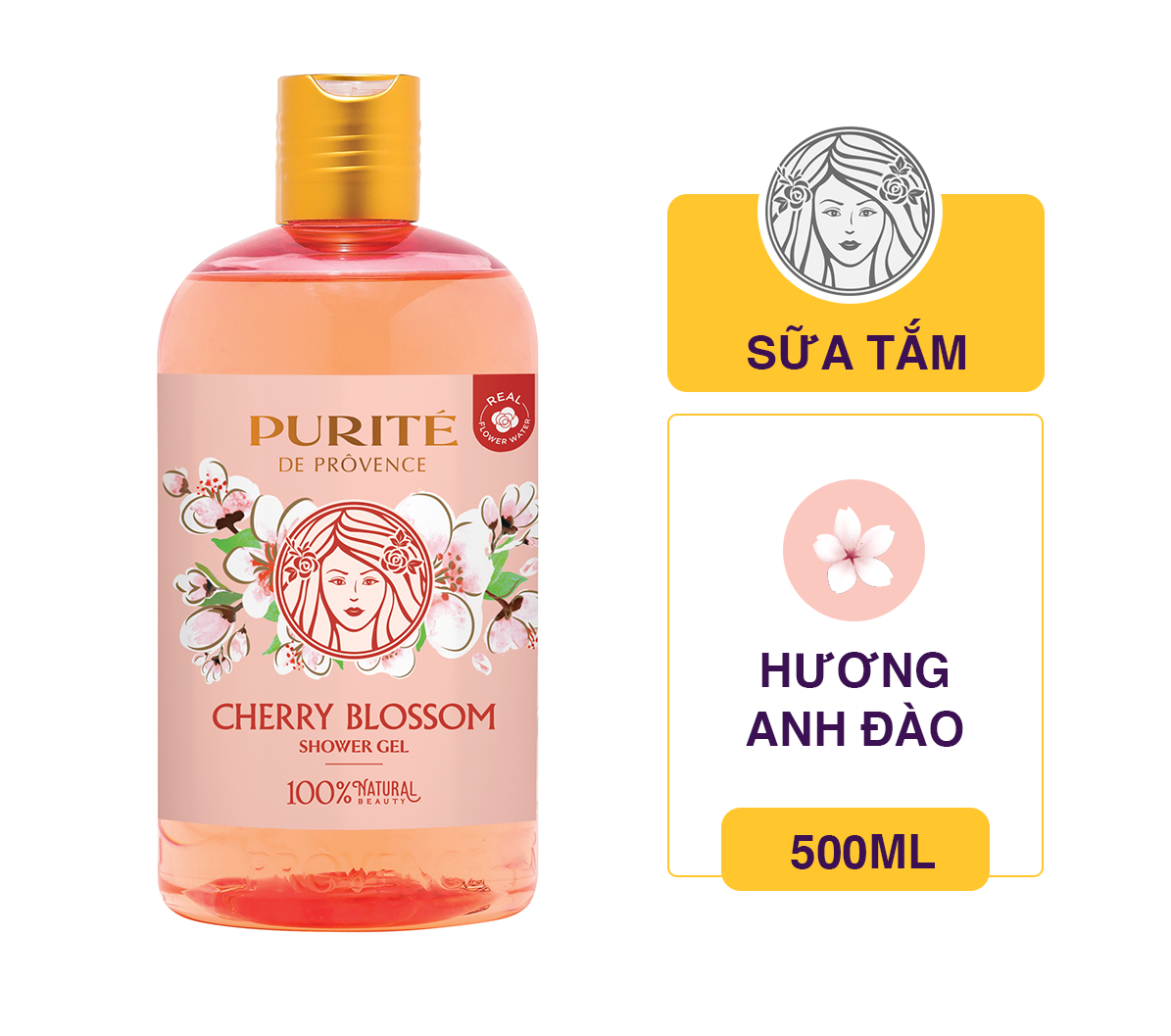 Sữa tắm purité hoa anh đào 500ml - v20