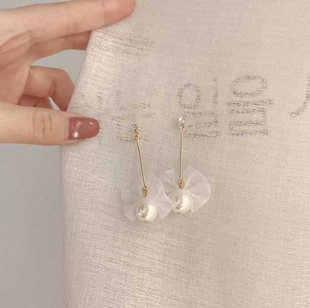 [HCM]Bông tai Bell Mew tiểu thư nơ voan dịu dàng BT29