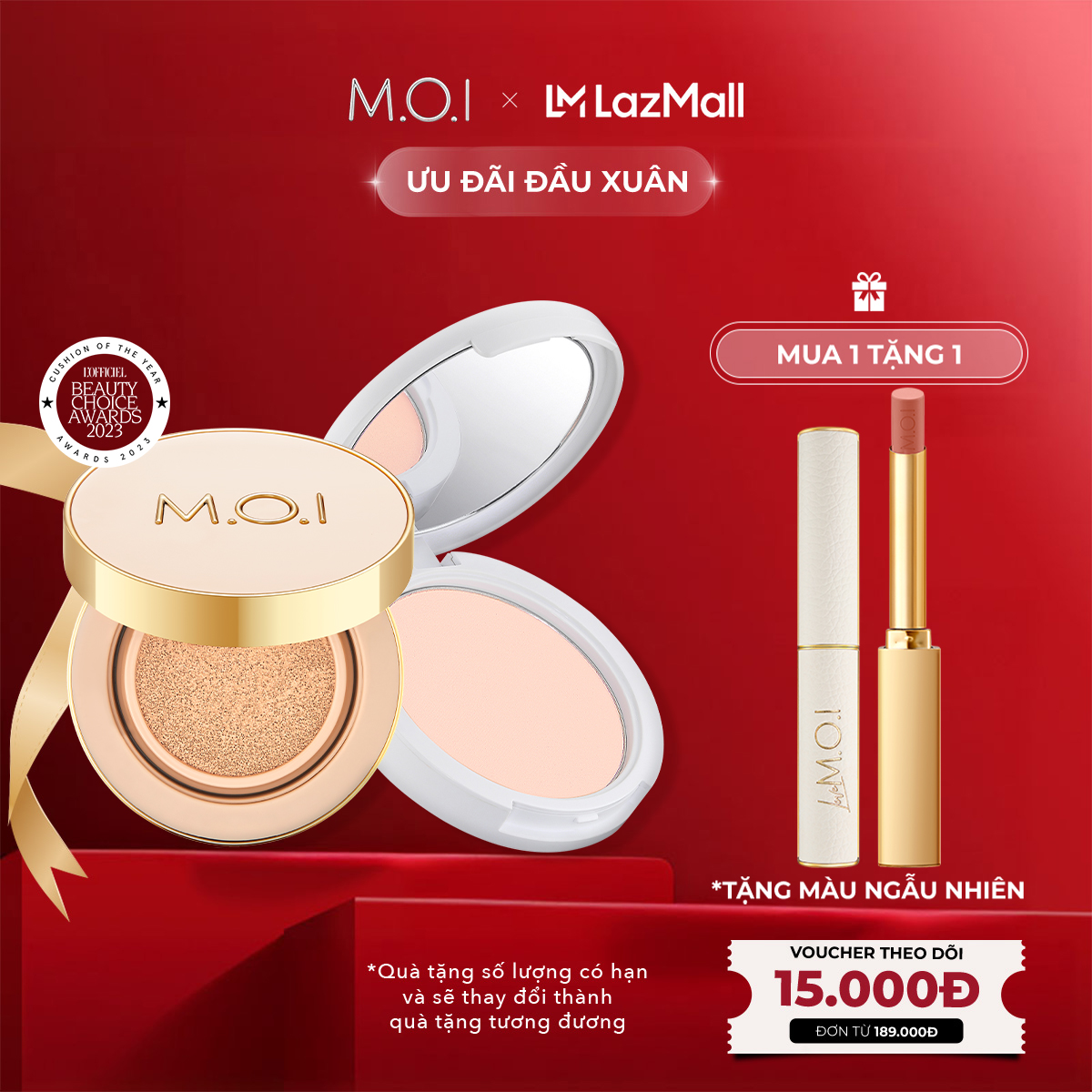 Bộ đôi M.O.I Phấn nước Premium Baby Cushion và Phấn phủ Baby Skin Powder
