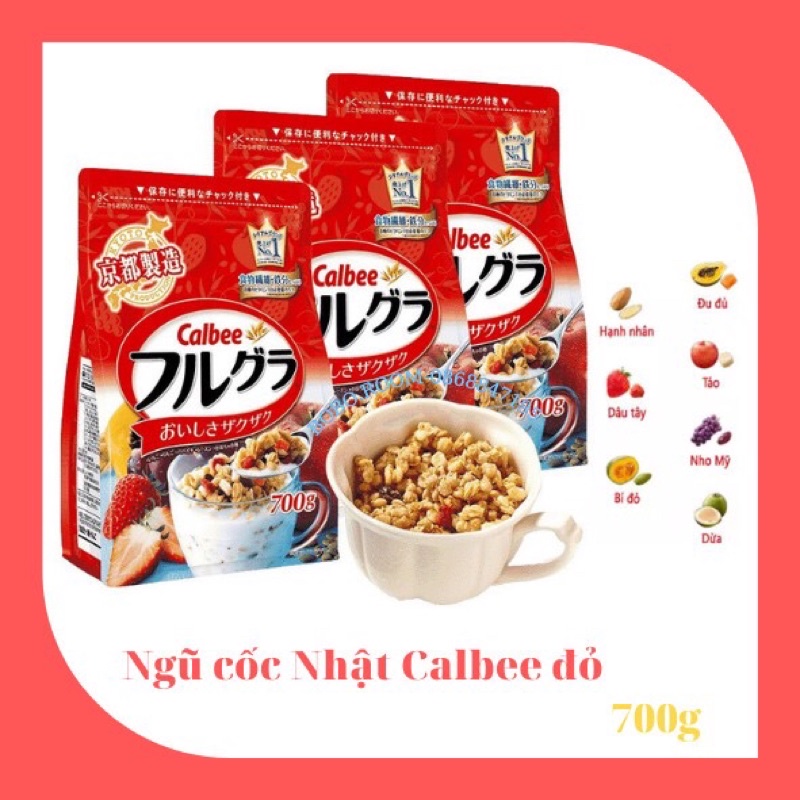 Ngũ cốc trái cây calbee - ngũ cốc ăn kiêng nhật bản t3-2024