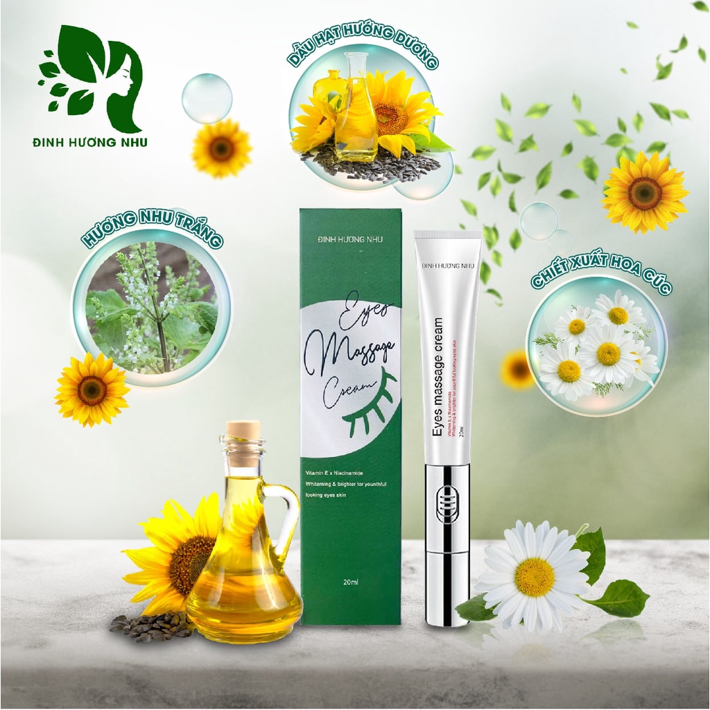 Kem thâm quầng mắt Đinh Hương Nhu Eyes massage cream giúp xóa tan bọng mắt, thâm mắt lấy lại tự tin cho đôi mắt