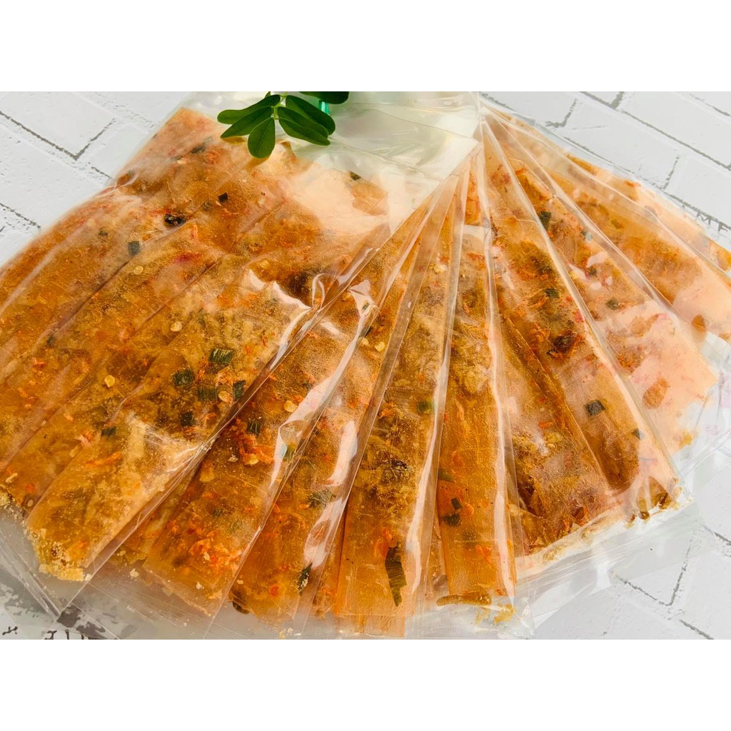 Dẻo tôm cuộn hành phi