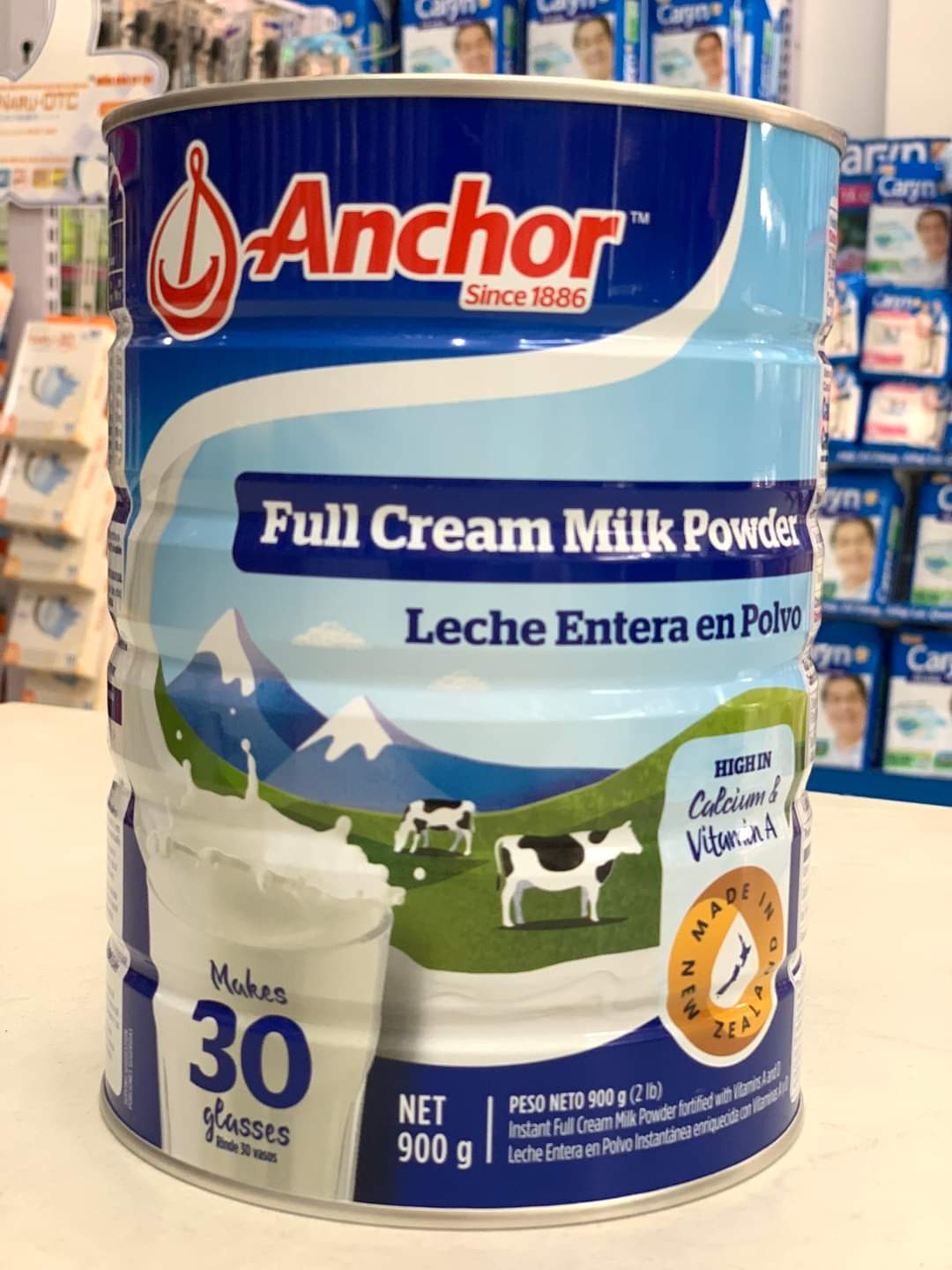 Sữa bột nguyên kem anchor úc lon 900g date t10/24