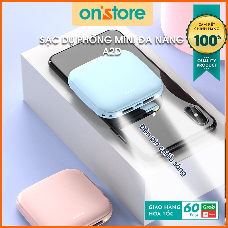 Pin sạc dự phòng 1000mah, sạc dự phòng mini cao cấp cho iphone samsum oppo