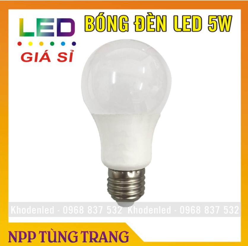 Bóng đèn led bulb 5W kín nước ánh sáng trắng, vàng