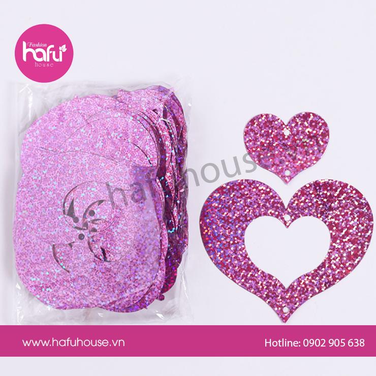 SET 100 TRÁI TIM NHỎ LỚN KÈM DÂY KIM TUYẾN THẢ TRẦN - CỘT BONG BÓNG RẢI BÀN TRANG TRÍ ĐÁM CƯỚI SINH NHẬT TIỆC M1 HAFU HOUSE