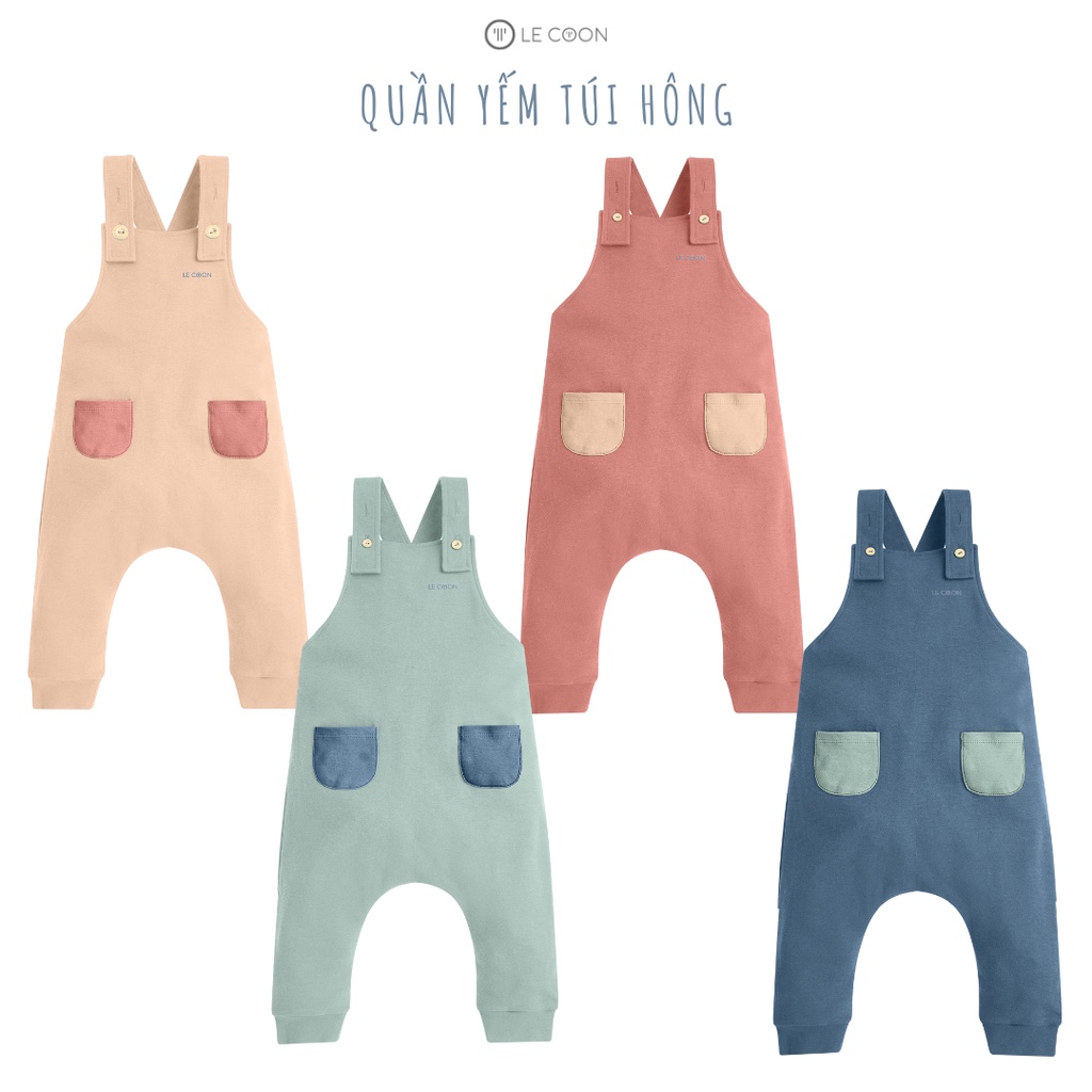 Le coon | quần yếm túi hông | comfy | 3 tháng-3 tuổi