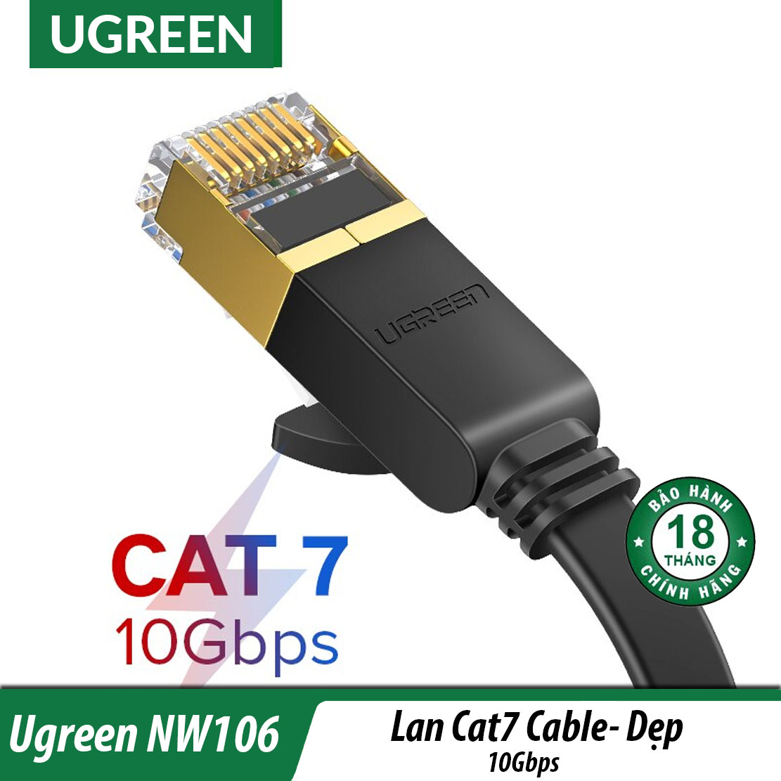 Cáp mạng lan 3m đúc sẵn cat7 stp 10gbps - dây dẹp cao cấp Ugreen 11262 là dòng sản phẩm chất lượng trên thị trường hiện nay kết nối hiệu quả đa dạng thiết bị tuổi thọ lâu dài