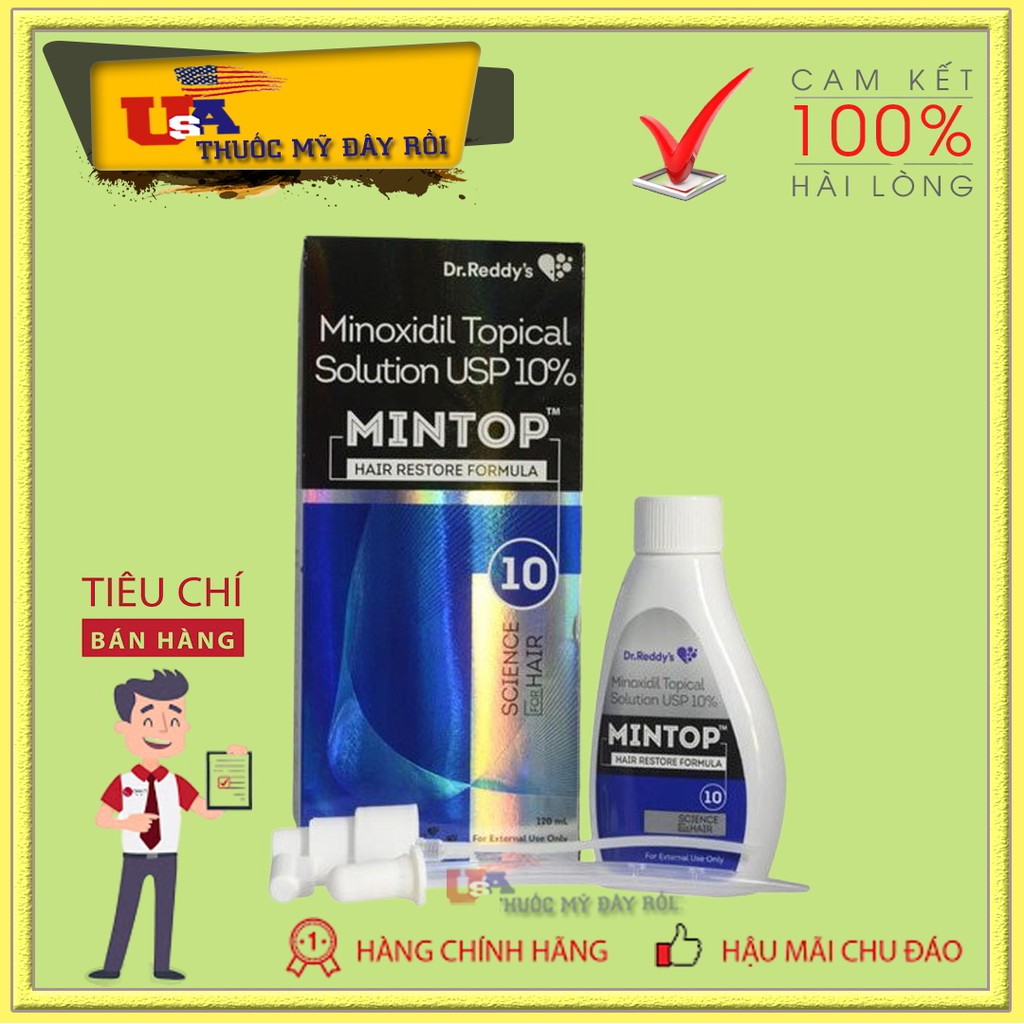 (Tặng Peo Kích Mọc) Dung Dịch Mọc Râu Minoxidil 10% MINTOP Hair Restore Formula