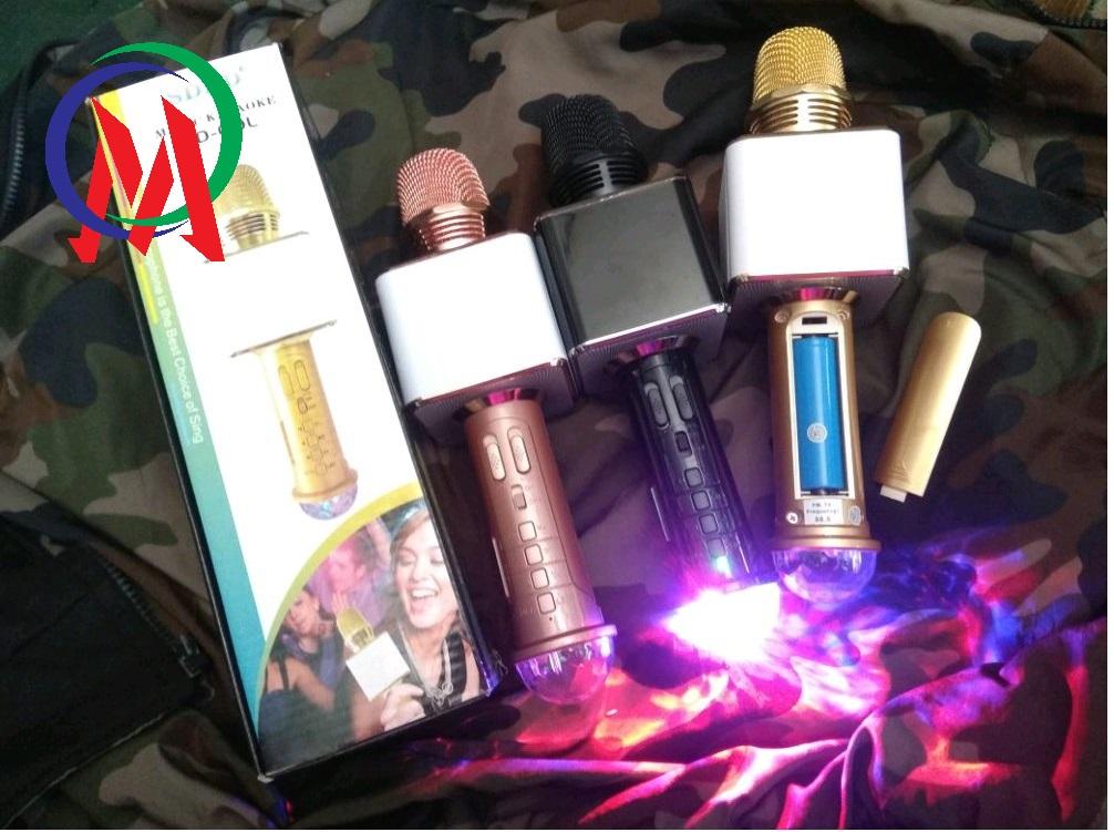 Mic Karaoke Kèm Loa Bluetooth SD-09L, Z-09L - Led Nháy Theo Nhạc Sống Động
