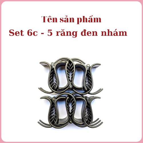 Kẹp tóc càng cua NOVSET Kẹp càng cua đen nhám
