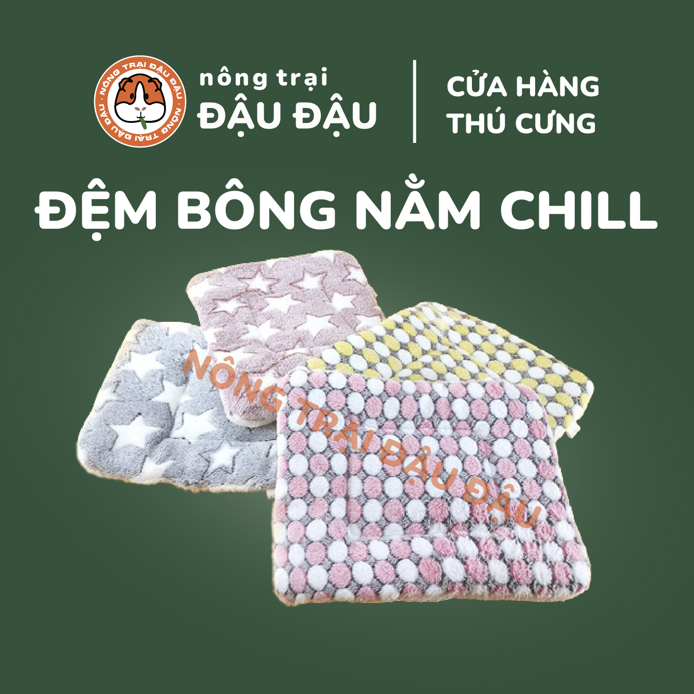 Đệm bông cho bọ ú, thỏ, chinchilla mềm mịn ấm ấp