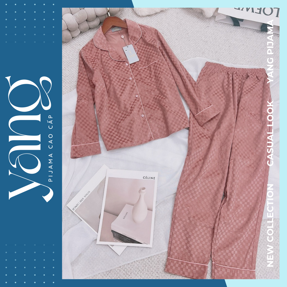 Bộ mặc nhà Sam Luxury Homewear nhung hàn cao cấp NHOVN, chất nhung hàn siêu mềm, dày dặn, ấm áp, lên form chuẩn - Yang Pijama Đồ bộ lụa nữ cao cấp
