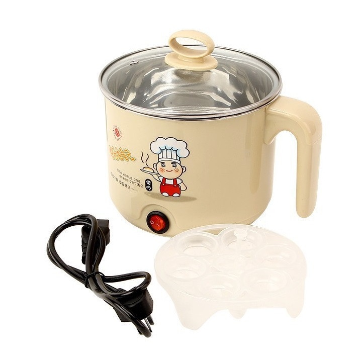 [TIỆN DỤNG- TIẾT KIỆM THỜI GIAN -DÀY DẶN, AN TOÀN] NỒI LẨU/CA NẤU MÌ LUỘC TRỨNG HÌNH THÚ CUTE- NỒI NẤU MÌ SIÊU TỐC - TẶNG KÈM KHAY HẤP