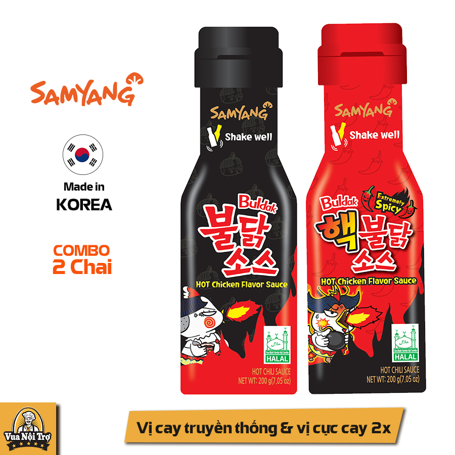 Combo 2 Chai nước sốt Samyang vị gà cay 200g (được mix vị)