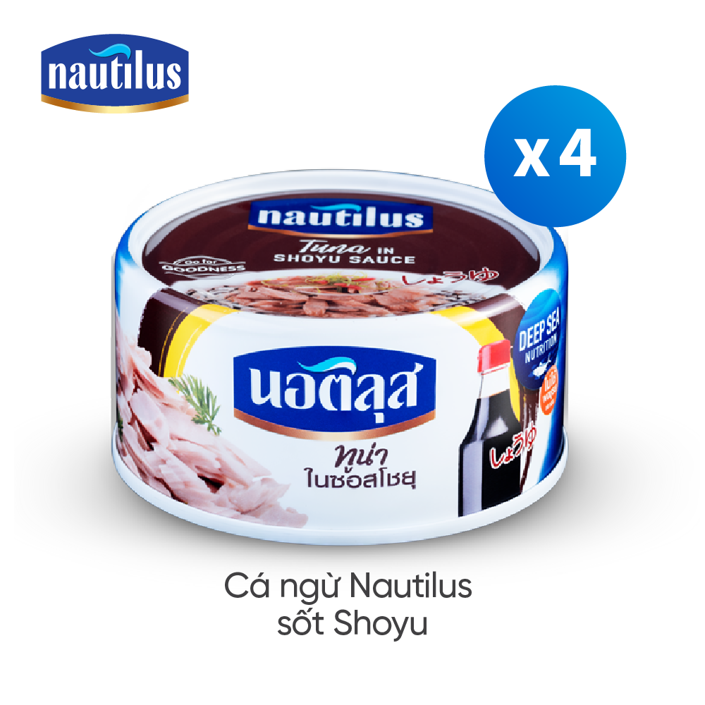 Combo 4 lon Cá Ngừ Nautilus sốt nước tương nhật