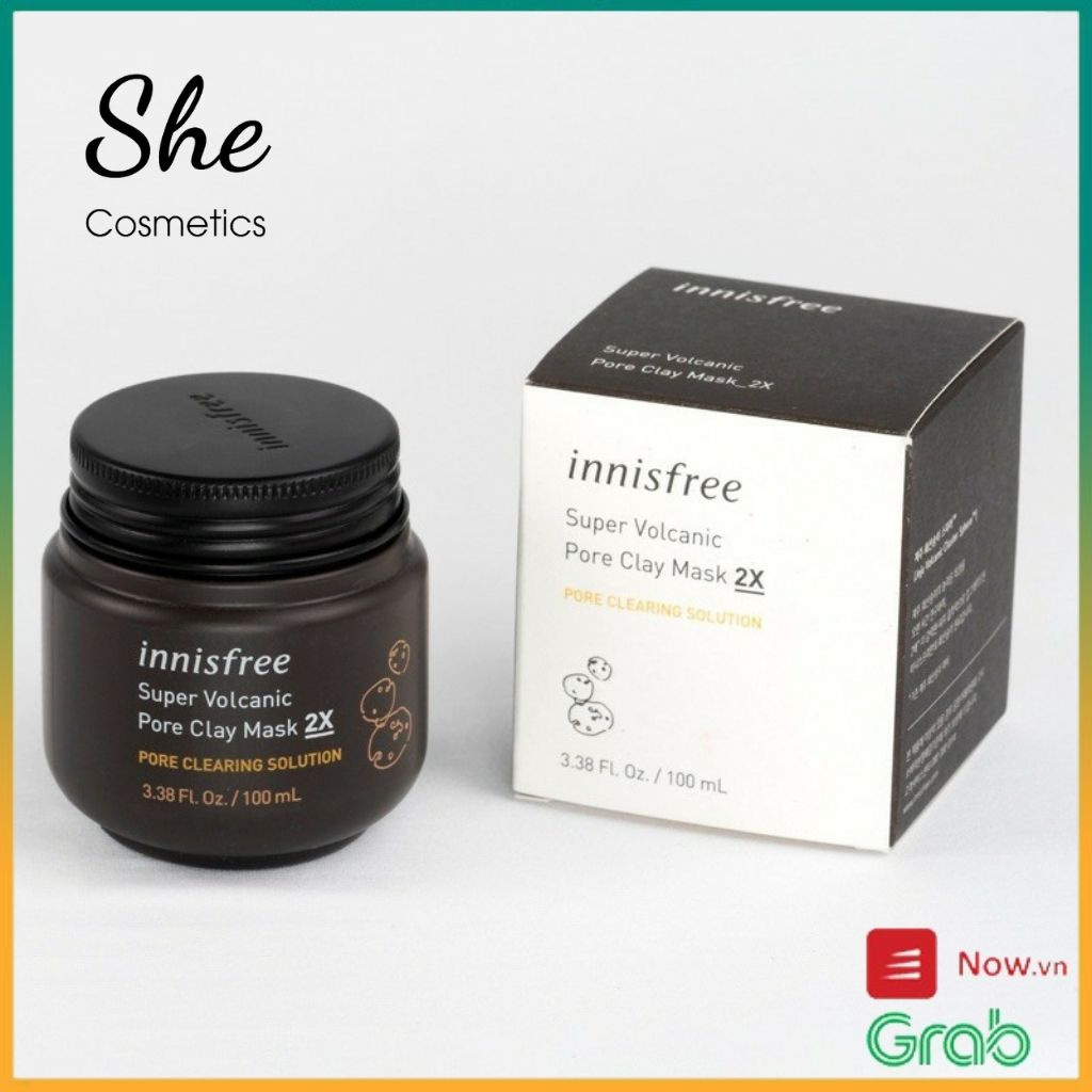Mặt nạ đất sét innisfree super volcanic pore clay mask 2x,mặt nạ dưỡng da