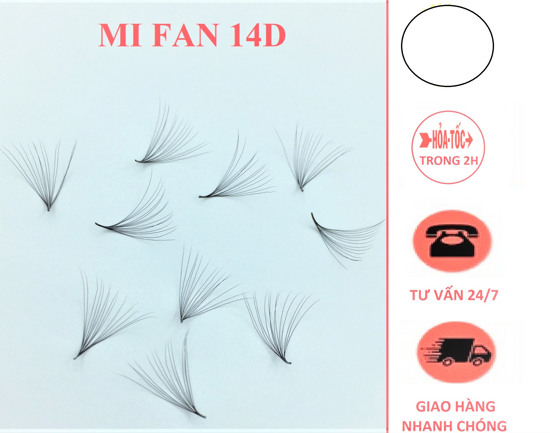 Mi fan 14d / hộp 500 fan - cong c-d dày 0,05