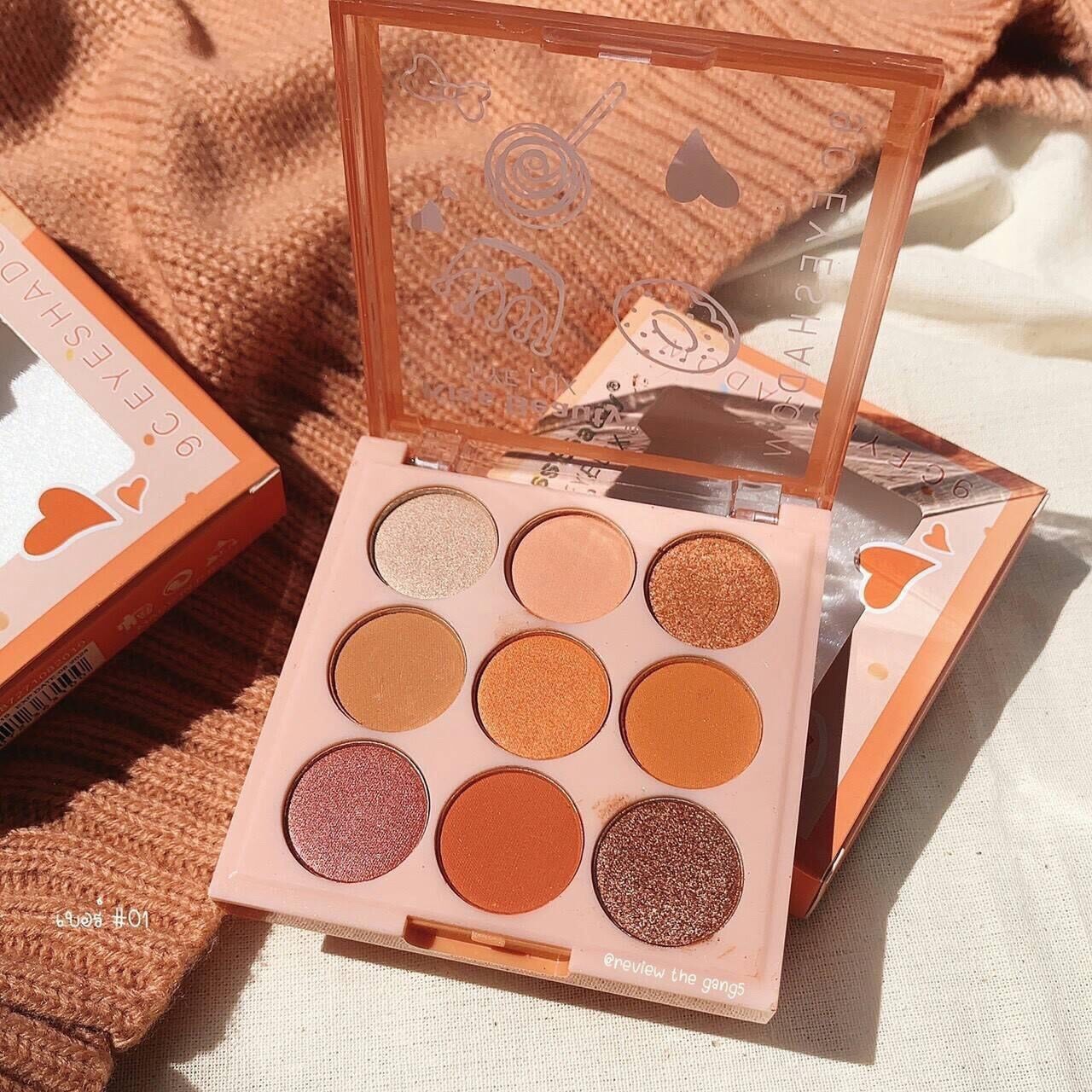 Bảng phấn mắt 9 ô kiss beauty eye lux
