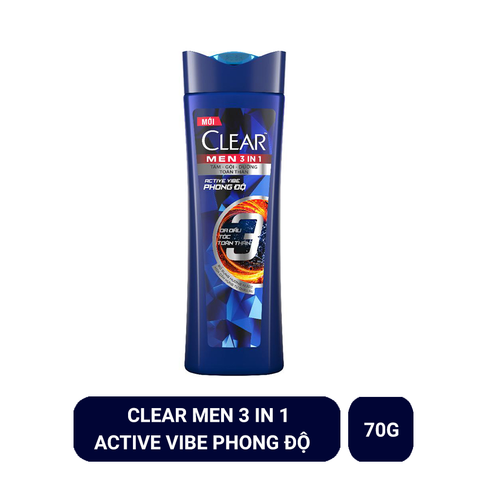 - dầu tắm gội clear men 70g