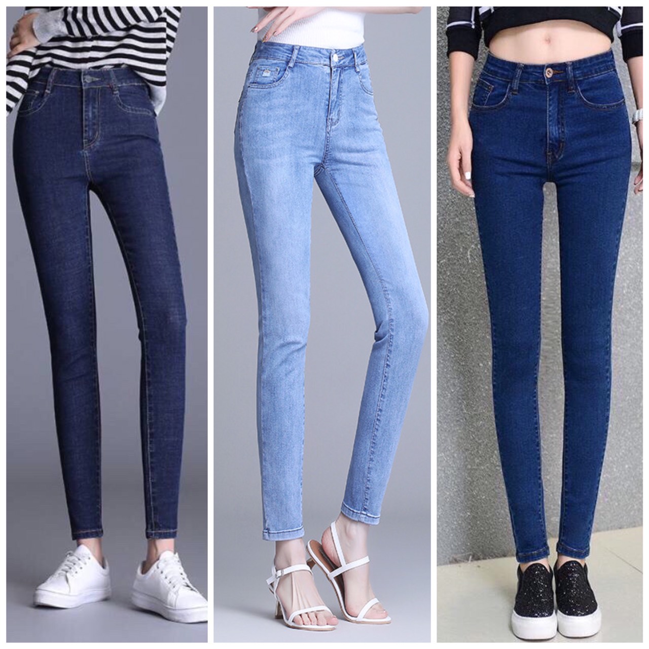 Quần bò nữ skinny, Quần jean nữ ôm co giãn tốt