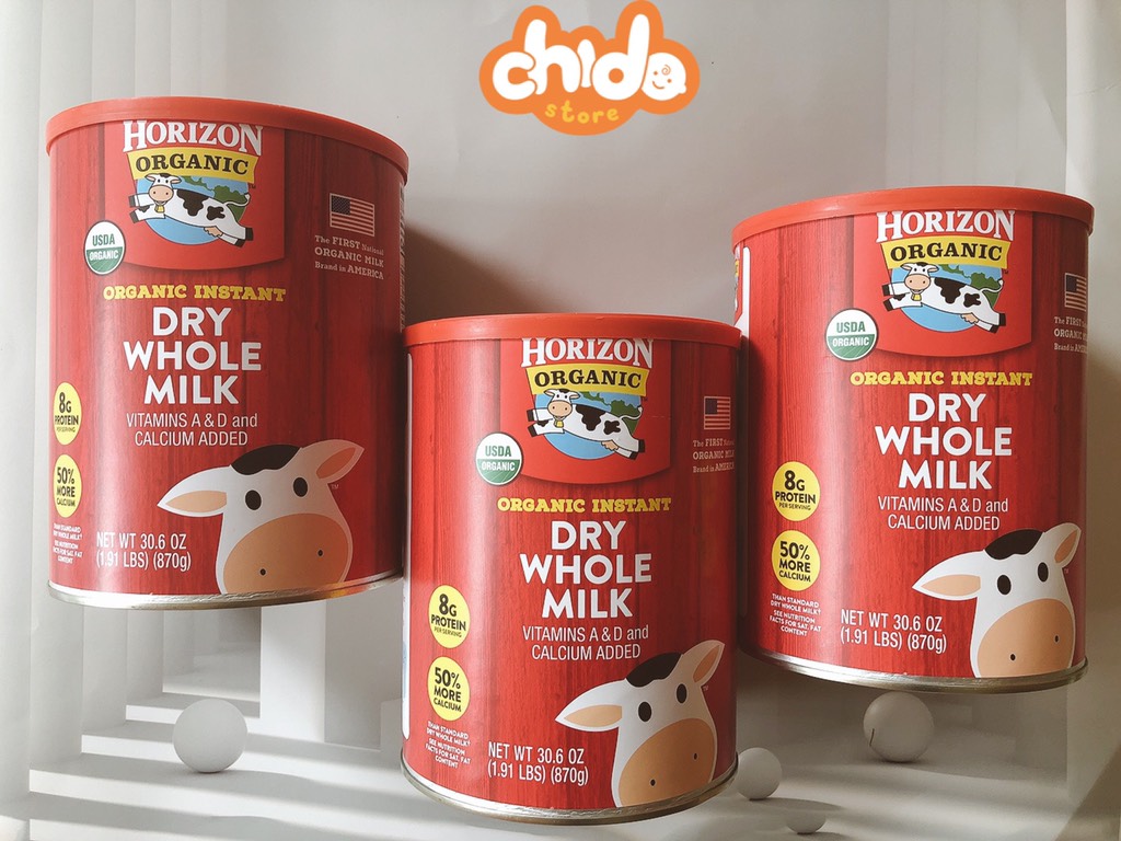 Sua tuoi nguyen kem dang bot Horizon Organic 870g