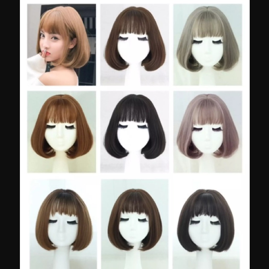 TÓC GIẢ BỘ NGẮN CỤP NHẸ TẶNG LƯỚI TRÙM TÓC