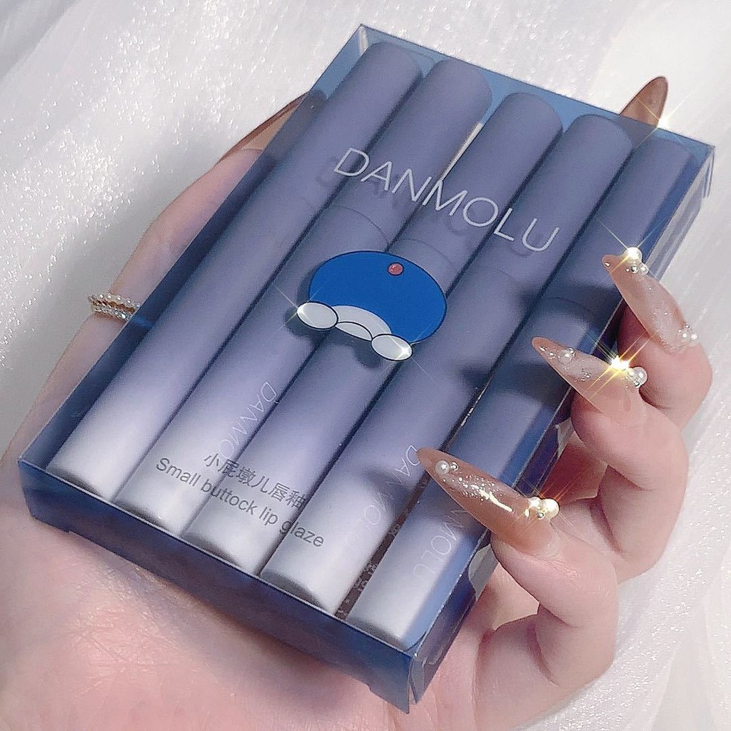 Set 5 thỏi son kem lì danmolu nội địa chính hãng