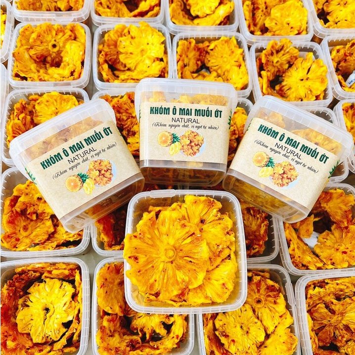 Khóm sấy muối ớt ô mai - hôp 300gr