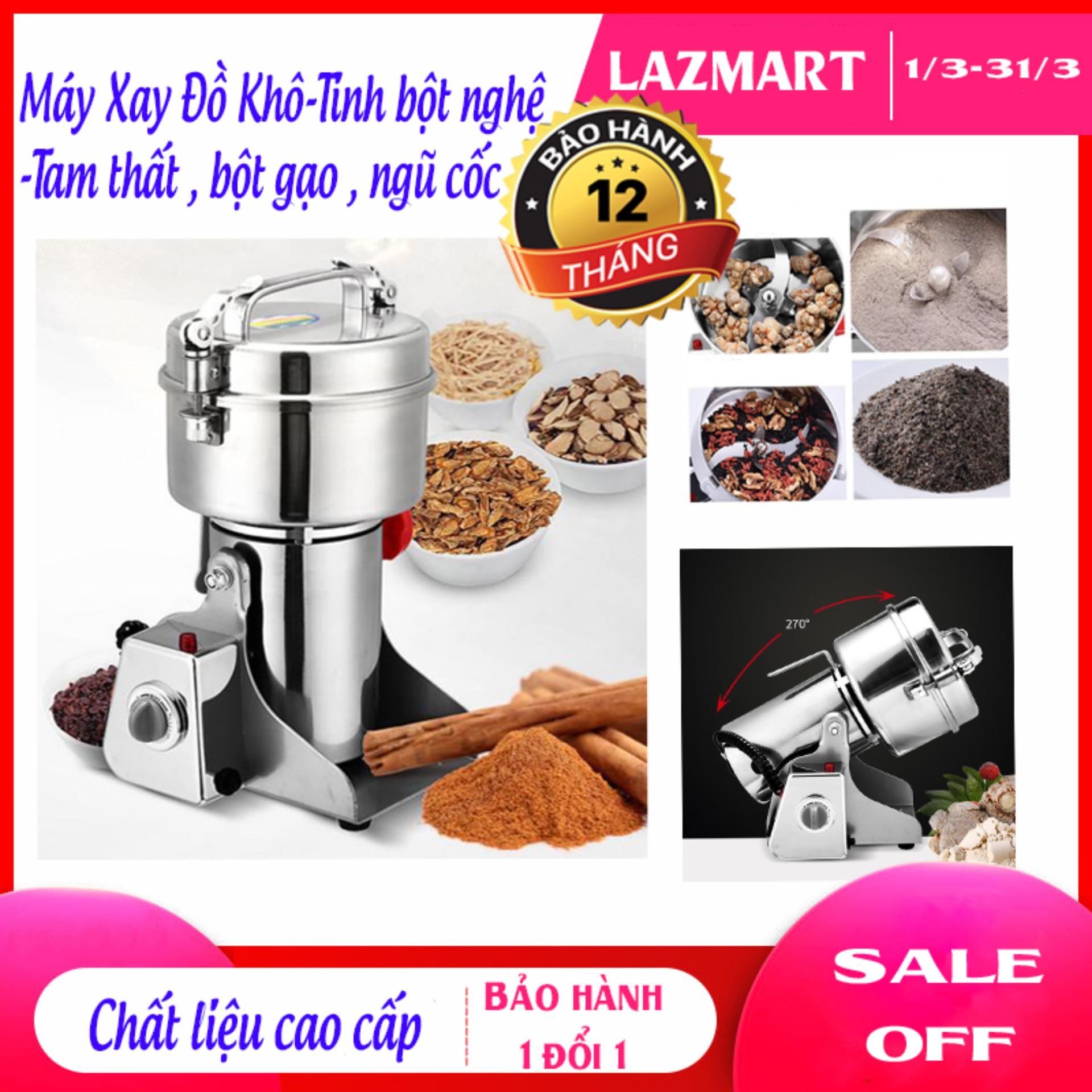 Máy Xay Bột Ngũ Cốc giảm cân, Máy Xay Khô Gia Đình Tiện Lợi, Xay Bột - Máy Xay Tinh Bột Nghệ- Máy Xay Ngũ Cốc, Máy Xay Đa Năng Sử Dụng Dễ Dàng, Chất Liệu Inox An Toàn