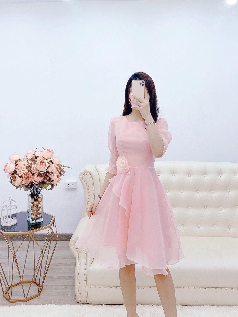 Đầm voan xòe công chúa - hàng thiết kế cao cấp