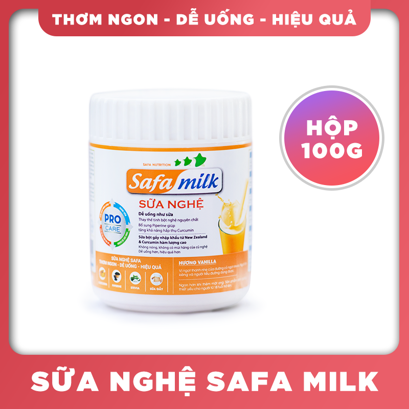 [HCM]Sữa nghệ Safa Milk hộp 100G - Chinh hãng 100%