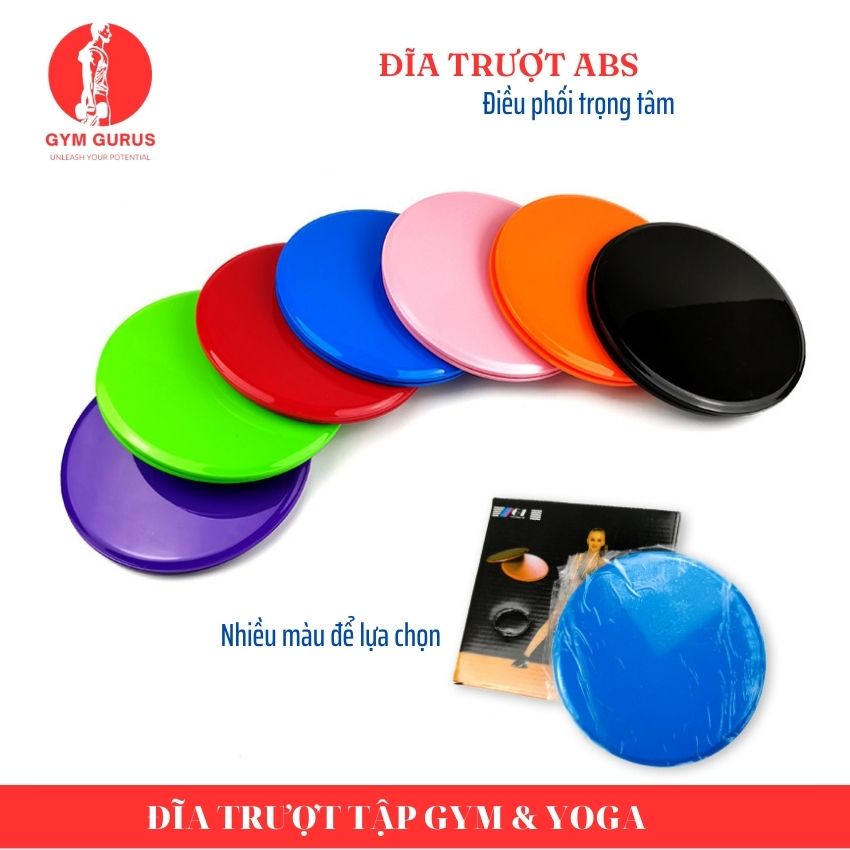 Đĩa trượt tập yoga gym bụng thể dục thể hình dụng cụ tập gym yoga tại nhà GYM GURUS