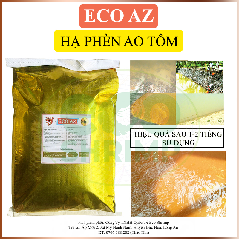 Eco AZ Gói 1kg: Hạ Phèn Ao Tôm Hiệu Quả